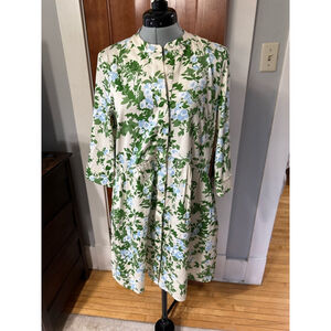 Tuckernuck English Ivy Royal‎ Shirt Dress Size S NWT | Green Floral Cotton